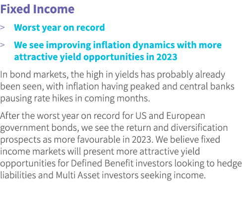Fixed Income  Worst year on record   We see improving inflation dynamics with more attractive yield opportunities in...