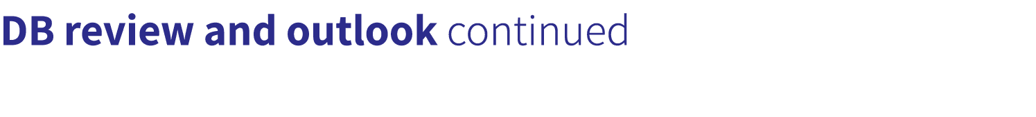 DB review and outlook continued
